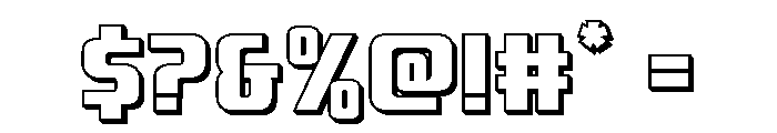 Vanguardian 3D Font OTHER CHARS
