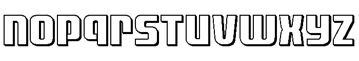 Vanguardian 3D Font LOWERCASE