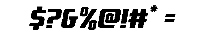 Vanguardian Compact Italic Font OTHER CHARS