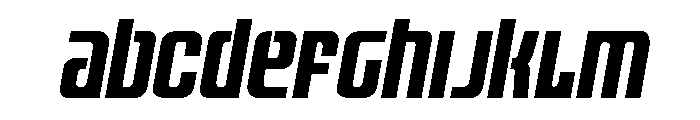 Vanguardian Condensed Italic Font UPPERCASE