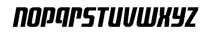 Vanguardian Condensed Italic Font LOWERCASE