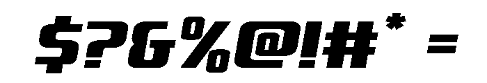 Vanguardian Expanded Italic Font OTHER CHARS