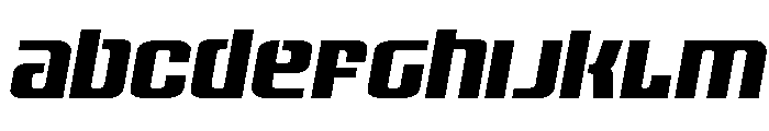 Vanguardian Expanded Italic Font UPPERCASE