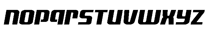 Vanguardian Expanded Italic Font LOWERCASE