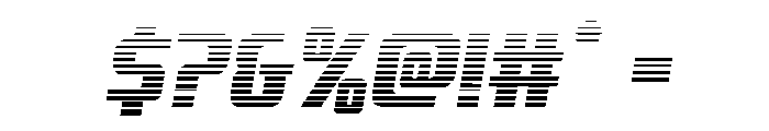 Vanguardian Gradient Italic Font OTHER CHARS