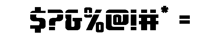 Vanguardian Laser Font OTHER CHARS