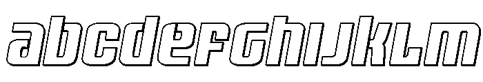 Vanguardian Outline Italic Font UPPERCASE