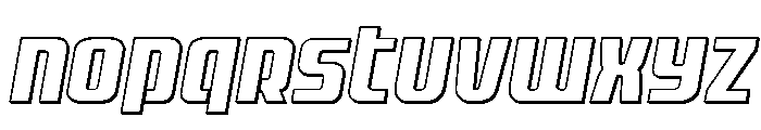 Vanguardian Outline Italic Font UPPERCASE
