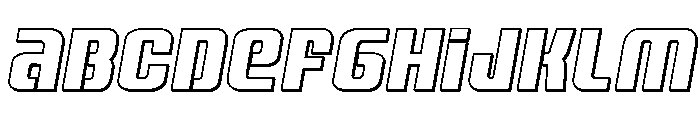 Vanguardian Outline Italic FONT
