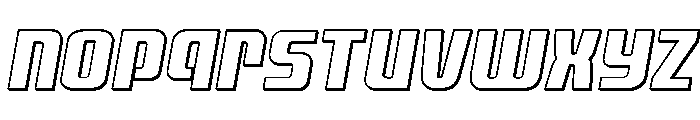 Vanguardian Outline Italic Font LOWERCASE