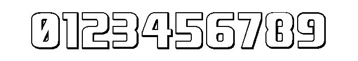 Vanguardian Outline Font OTHER CHARS