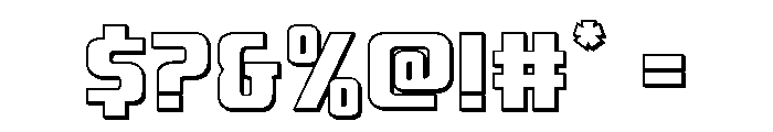 Vanguardian Outline Font OTHER CHARS