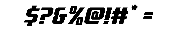 Vanguardian Super-Italic Font OTHER CHARS
