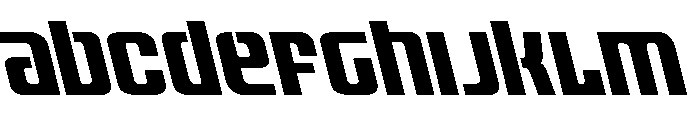 Vanguardian Super-Leftalic Font UPPERCASE