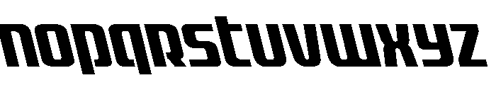 Vanguardian Super-Leftalic Font UPPERCASE