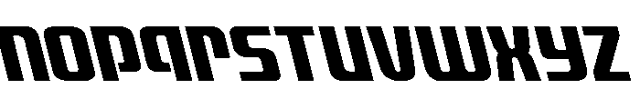 Vanguardian Super-Leftalic Font LOWERCASE