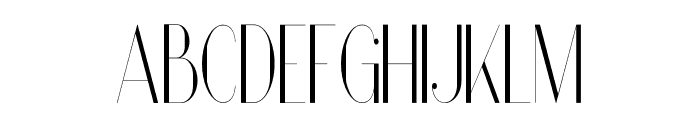 Vanity-LightNarrow Font UPPERCASE