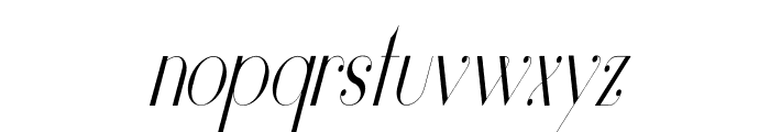 Vanity-LightNarrowItalic Font LOWERCASE