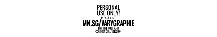 Varygraphie VF PERSONAL USE ONLY Regular Font OTHER CHARS