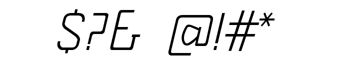 Vazari Sans Serif Italic Font OTHER CHARS