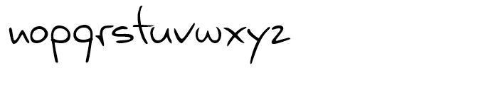 Valerian Handwriting Regular Font LOWERCASE
