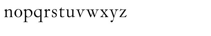 Van Dijck Roman Font LOWERCASE