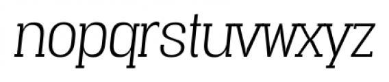 Vacer Serif Light Italic Font LOWERCASE