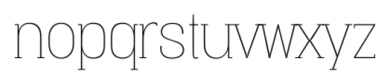 Vacer Serif Thin Font LOWERCASE