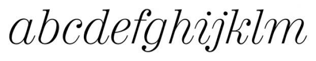 Valencia Serial Xlight Italic Font LOWERCASE