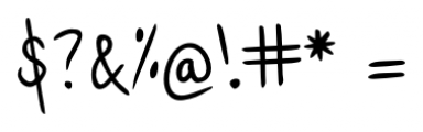 Valerian Handwriting Regular Font OTHER CHARS