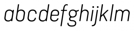 Van Condensed Light Italic Font LOWERCASE