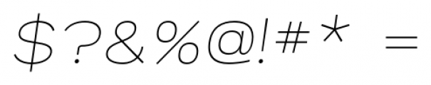 Vanyla 4F Unicase Thin Italic Font OTHER CHARS