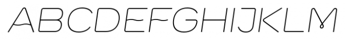 Vanyla 4F Unicase Thin Italic Font UPPERCASE
