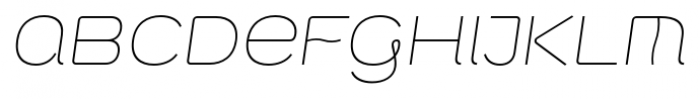 Vanyla 4F Unicase Thin Italic Font LOWERCASE