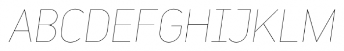 Variable UltraLight Italic Font UPPERCASE