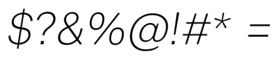 Vaud Display Thin Italic Font OTHER CHARS