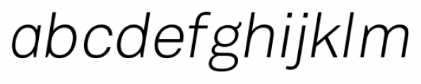 Vaud Light Italic Font LOWERCASE