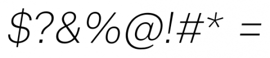 Vaud Thin Italic Font OTHER CHARS