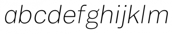 Vaud UltraLight Italic Font LOWERCASE