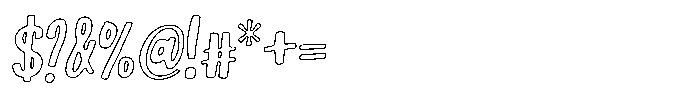 Vacances Outline Font OTHER CHARS