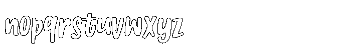 Vacances Outline Font LOWERCASE