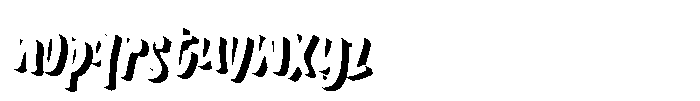 Vacances Shadow Font LOWERCASE