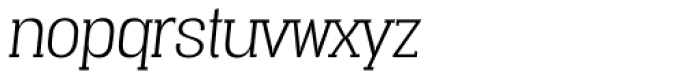 Vacer Serif Light Italic Font LOWERCASE