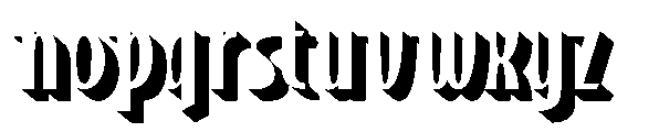 Vagento Extrude Font LOWERCASE