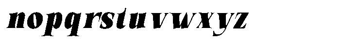 Valdrisse Black Condensed Italic Font LOWERCASE