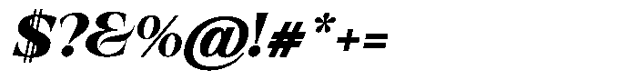 Valdrisse Black Expanded Italic Font OTHER CHARS