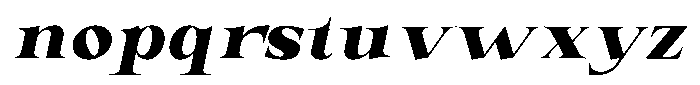 Valdrisse Black Expanded Italic Font LOWERCASE