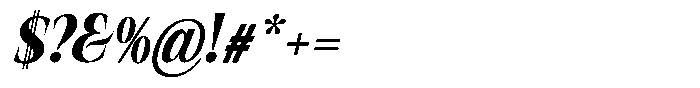 Valdrisse Bold Condensed Italic Font OTHER CHARS