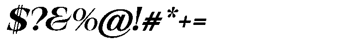 Valdrisse Bold Expanded Italic Font OTHER CHARS