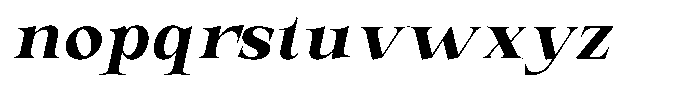 Valdrisse Bold Semi Expanded Italic Font LOWERCASE